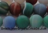 CAG8733 15.5 inches 12mm round matte madagascar agate beads