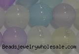 CAG8932 15.5 inches 8mm round matte colorful agate beads wholesale