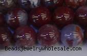 CAG9125 15.5 inches 14mm round red lightning agate beads