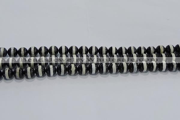 CAG9133 15.5 inches 8mm round tibetan agate beads wholesale