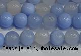 CAG9446 15.5 inches 6mm round blue agate beads wholesale