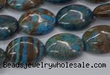 CAG9521 15.5 inches 12*16mm oval blue crazy lace agate beads