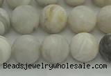 CAG9703 15.5 inches 10mm round matte grey agate beads wholesale