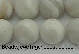 CAG9705 15.5 inches 14mm round matte grey agate beads wholesale