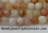 CAG9718 15.5 inches 4mm faceted round colorful agate beads