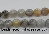 CAG972 15.5 inches 8mm round bamboo leaf agate gemstone beads