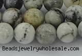 CAG9733 15.5 inches 10mm round black & white agate beads wholesale