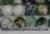 CAG9840 15.5 inches 10mm faceted round tree agate beads