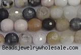 CAG9896 15.5 inches 4mm faceted round parrel dendrite agate beads