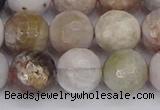 CAG9899 15.5 inches 10mm faceted round parrel dendrite agate beads