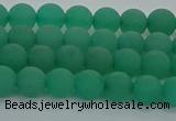 CAJ711 15.5 inches 6mm round matte green aventurine beads
