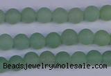 CAJ801 15.5 inches 6mm round matte green aventurine beads wholesale