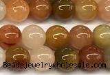 CAJ845 15 inches 4mm round jade gemstone beads