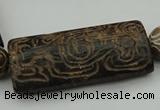 CAL11 14.5 inches 28*60mm carved rectangle agalmatolite beads