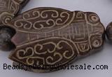 CAL26 14.5 inches 40*60mm carved cicada agalmatolite beads