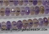 CAN17 15.5 inches 6*10mm faceted rondelle natural ametrine beads