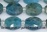 CAP711 15.5 inches 8*10mm faceted oval apatite gemstone beads