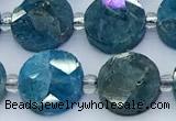 CAP751 15 inches 10mm faceted coin apatite beads