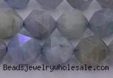 CAQ793 15.5 inches 12mm faceted nuggets aquamarine gemstone beads