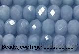 CAQ948 15 inches 5*6mm faceted rondelle aquamarine beads