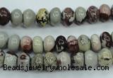 CAR11 15.5 inches 5*8mm rondelle artistic jasper beads wholesale