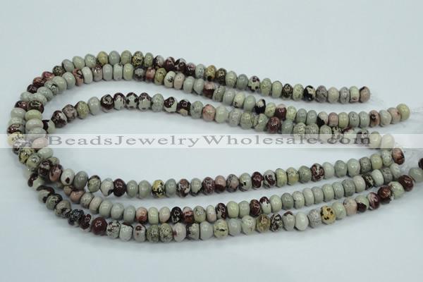 CAR11 15.5 inches 5*8mm rondelle artistic jasper beads wholesale