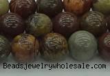 CAR353 15.5 inches 10mm round red artistic jasper beads wholesale