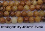 CAY01 15.5 inches 4mm round African yellow jasper beads wholesale