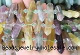 CBBS135 Centre drilled 6*20mm - 11*35mm hexahedral prism fluorite beads  CBBS135 Centre drilled 6*20mm - 11*35mm hexahedral prism fluorite beads