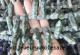 CBBS186 Top drilled 8*28mm - 9*30mm hexahedral prism african turquoise beads