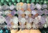 CBBS194 Centre drilled 7*16mm - 11*25mm hexahedral prism lavender amethyst beads wholesale