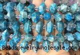 CBBS202 Centre drilled 7*16mm - 11*25mm hexahedral prism apatite beads wholesale