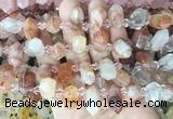 CBBS213 Top drilled 7*16mm - 11*25mm hexahedral prism red gum flower crystal beads CBBS213 Top drilled 7*16mm - 11*25mm hexahedral prism red gum flower crystal beads