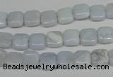 CBC36 15.5 inches 8*8mm square blue chalcedony beads wholesale