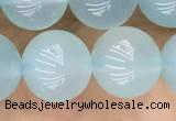 CBC814 15.5 inches 10mm round blue chalcedony gemstone beads