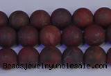 CBD362 15.5 inches 8mm round matte poppy jasper beads wholesale