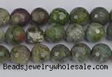 CBG101 15.5 inches 6mm faceted round bronze green gemstone beads