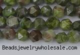 CBG108 15.5 inches 6mm faceted nuggets bronze green gemstone beads