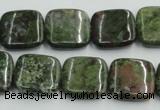 CBG17 15.5 inches 18*18mm square bronze green gemstone beads wholesale