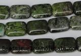 CBG45 15.5 inches 10*14mm rectangle bronze green gemstone beads