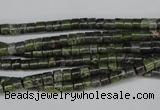 CBG74 15.5 inches 3*4mm heishi bronze green gemstone beads