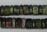 CBG80 15.5 inches 5*14mm & 7*14mm rondelle bronze green gemstone beads