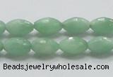 CBJ14 15.5 inches 8*12mm faceted rice jade beads wholesale