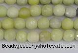 CBJ210 15.5 inches 4mm faceted round Australia butter jade beads