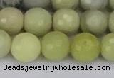 CBJ214 15.5 inches 12mm faceted round Australia butter jade beads