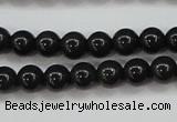 CBJ552 15.5 inches 6mm round Russian black jade beads wholesale
