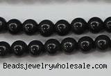 CBJ552 15.5 inches 6mm round Russian black jade beads wholesale