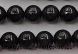 CBJ657 15.5 inches 8mm round black jade beads wholesale