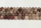 CBQ731 15.5 inches 10mm round strawberry quartz beads wholesale