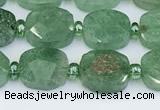 CBQ752 15.5 inches 8*10mm faceted rectangle green strawberry quartz beads